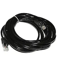 Патчкорд витая пара для интернета (LAN кабель) RJ45 CAT5е 6 метров Black