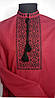 Вишиванка чоловіча, натуральне (домоткане полотно бордо), "Коловорот", фото 7