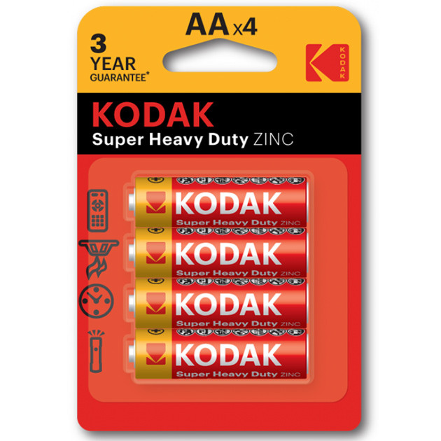 Батарейка Kodak, R-6, сольова, 1,5V, АА