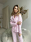 Жіноча Муслінова піжама Серця з кишенями COSY штани+сорочка РОЖЕВА M106P, фото 6