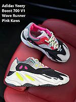 Кроссовки женские Adidas Yeezy Boost 700 V1 Wave Runner Pink Kaws
