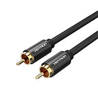 Аудио кабель тюльпан RCA на RCA Vention Coaxial Digital Audio Cable lotus audio cable (1м). Black