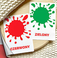 Карточки Домана Цвета на польском языке, в наборе 16 карточек