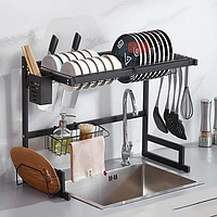 Органайзер для мойки Kitchen Rack посуды металлический, полка для раковины 65 см,