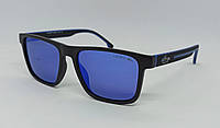 Lacoste очки мужские солнцезащитные в черной матовой оправе линзы синие зеркальные поляризованные