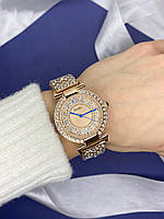 Женские классические наручные  часы со стразами Skmei 1956RG Rose Gold