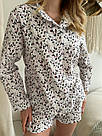 Жіноча Муслінова піжама з кишенями COSY ШОРТИ+СОРОЧКА ФАРБИ M3212PS, фото 6