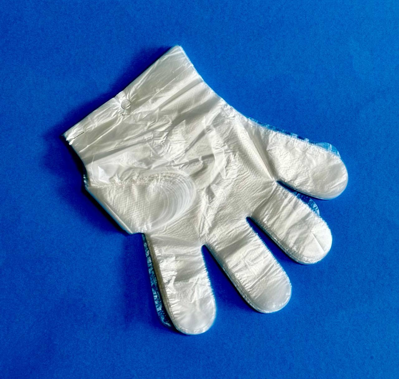 Одноразові рукавиці поліетиленові відривні  (100 шт.)