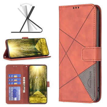 Чохол-книжка BF Color Geometric для Motorola G13 / G23 / G53 5G Light Brown