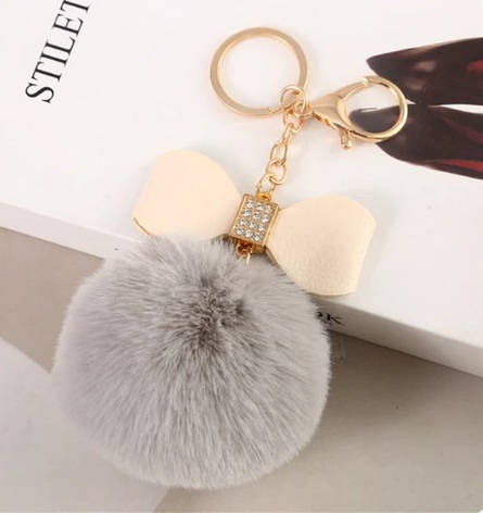 Брелок мягкий шар сірий, фото 1