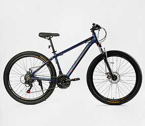 Велосипед Спортивний CORSO «Legend» 27,5" дюймів LG-27506 рама алюмінієва 15,5``, обладнання Shimano 21 швидкість, зібран на 75%