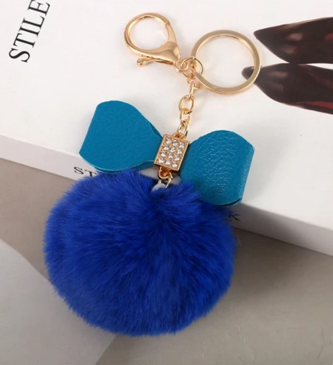 Брелок мягкий шар синій