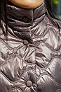 Стьобаний чорничний жіночий жилет на кнопках 42 44 46 48 50 розміри Міда, фото 9