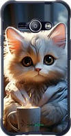 Чехол на Samsung Galaxy J1 Ace J110H White cat "5646u-215-71305"