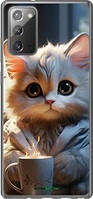 Чехол на Samsung Galaxy Note 20 White cat "5646u-2036-71305"