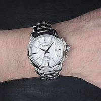 Мужские оригинальные японские. наручные водонепроницаемые часы Seiko SNQ155P1 Premier Perpetual Calendar