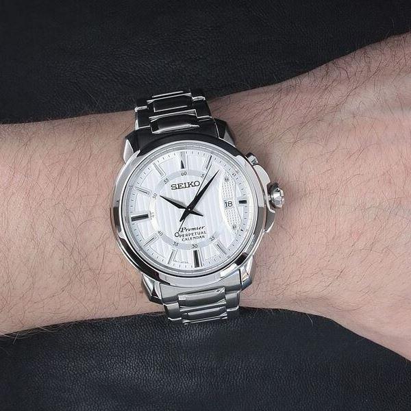 Чоловічий оригінальний наручний водонепроникний годинник Seiko SNQ155P1 Premier Perpetual Calendar
