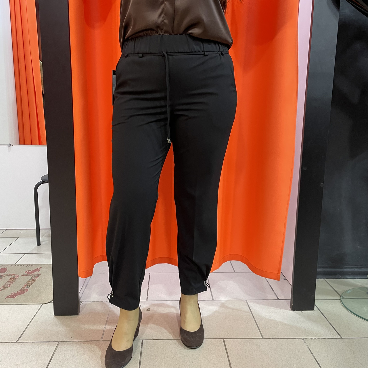 Брюки жіночі штани кежуал на резинці 50 чорні, фото 1