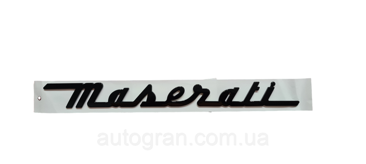 Емблема напис багажника Maserati чорний глянець