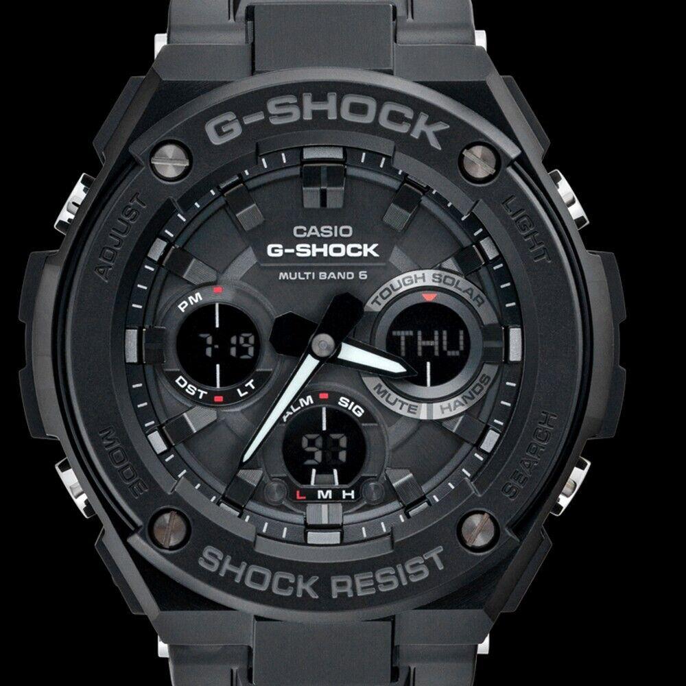 Наручний чоловічий спортивний оригінальний годинник Casio Касіо джи шок G-SHOCK GST-W100G-1BER G-Steel 200m