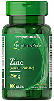 ІМУНІТЕТ Puritan's ZINC GLUCONATE ZINC 25mg