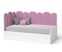 Кровать "Софи" белая с розовым