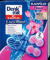 Блок для унітаза Denkmit WC-Reiniger Duftstein Blauspüler Flower Splash, 2 шт