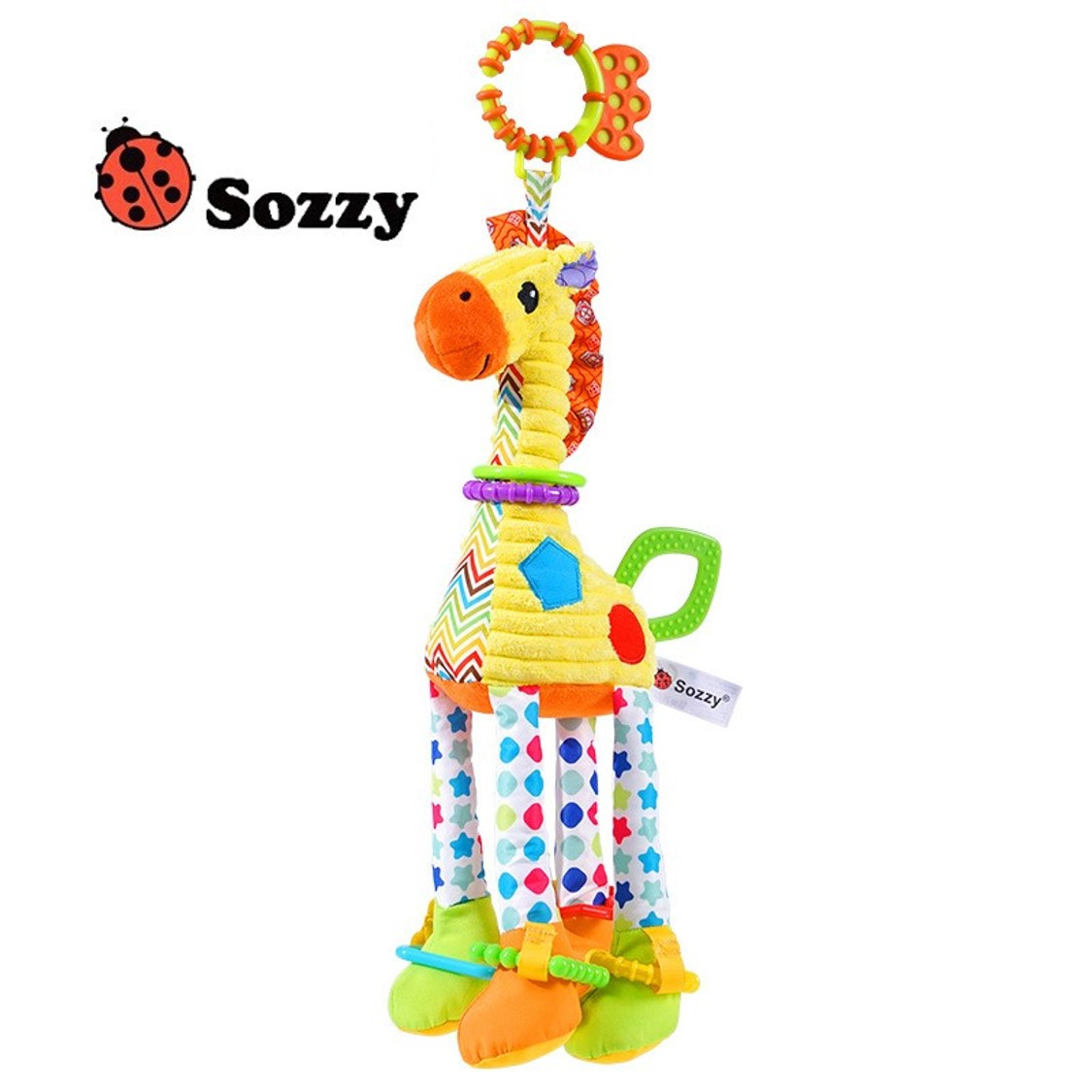 Розвиваюча іграшка-підвіска на коляску Sozzy Жираф 47см, брязкальце, підвіска у ліжечко