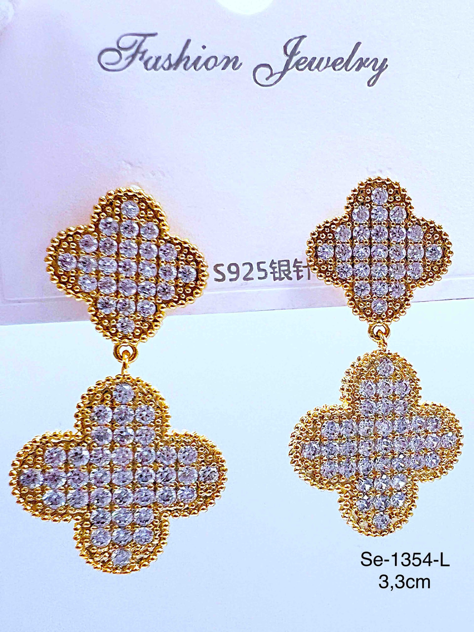 Сережки Stainlees Steel преміум (14-K)