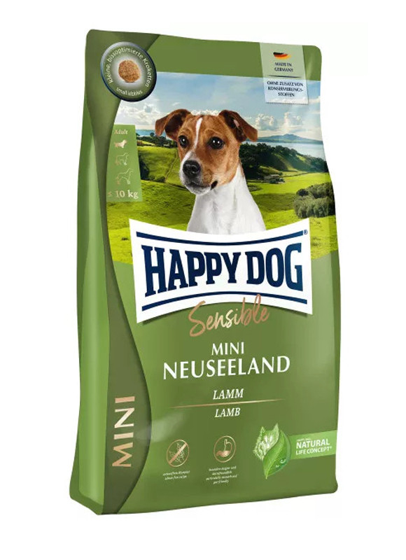Happy Dog Sensible Mini Neuseeland Lamb беззлаковий сухий корм з ягням і рисом для собак малих порід, 4 кг