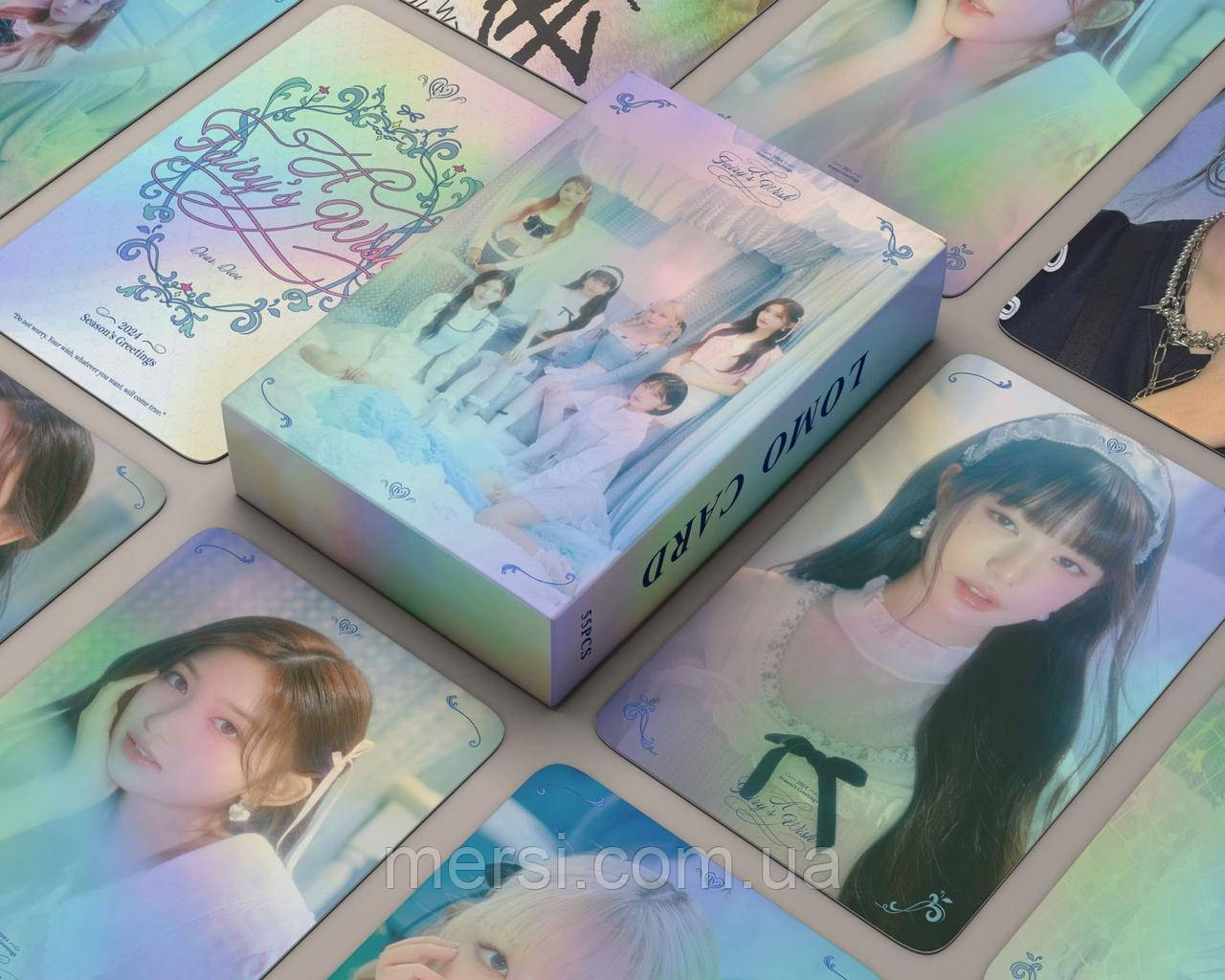 Голографічні Картки IVE K-POP, lomo card, К-ПОП картки іве - 2024 Season`s greetings -  55 шт