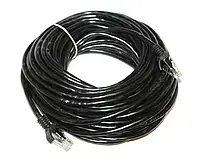 Патчкорд витая пара для интернета (LAN кабель) RJ45 CAT5е 60 метров Black