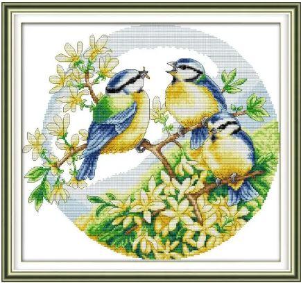 Набір для вишивання за нанесеною на канву схемою "Mother's Love (4)". AIDA 14CT printed 37*35 см