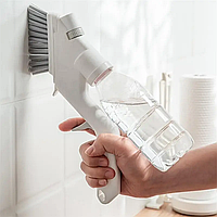 Универсальное устройство для уборки дома с щетками губкой и скребком, Набор щеток с диспенсером для воды