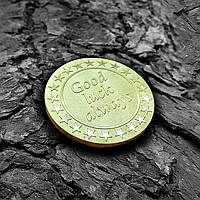Монета латунная "На удачу" c гравировкой