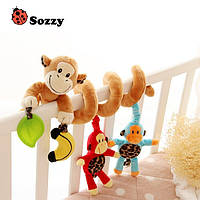 Розвиваюча іграшка-спіраль Sozzy Мавпочка, підвіска на ліжечко, коляску
