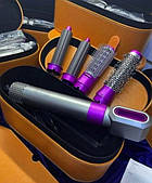 Стайлер для волосся 5 в 1 Dyson з насадками 5 в 1 у шкіряному кейсі Мошність 1000 Ватів, якість висока