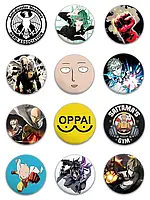 Значки аниме Треос "One Punch Man" - набор 12 шт. (Арт. 135026)