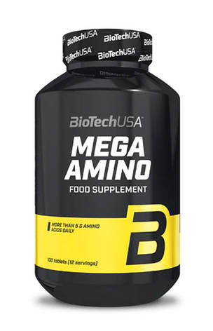 Амінокислоти комплексні BioTech USA Mega Amino 100 таб Угорщина, фото 1