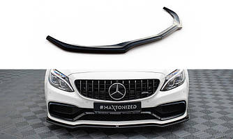 Сплітер Mercedes W205 C63 AMG (15-18) тюнінг обвіс губа спідниця (V1)