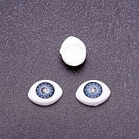 Фурнітура "Живі очі" пара колір сірий зіниця d-7мм 10х13мм фас. 50пар.