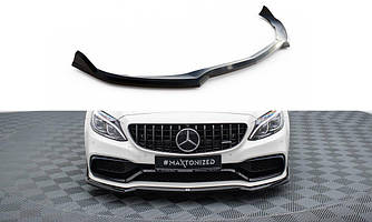 Сплітер Mercedes W205 C63 (15-18) тюнінг обвіс губа спідниця елерон (V3)