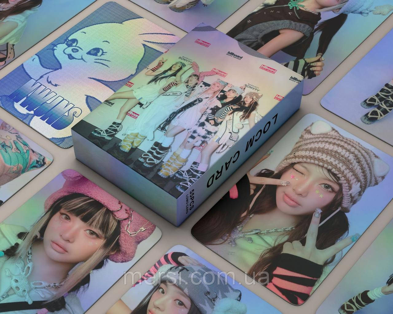 Голографічні Картки  newjeans к-поп  K-POP lomo card картки нью джінс - BBA - 55 шт