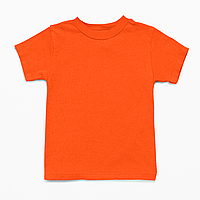Детская футболка однотонная оранежевый, 1-16 лет