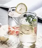 Банка скляна 450 мл для коктейлів термостійка з бамбуковою кришкою та скляною трубочкою, фото 7