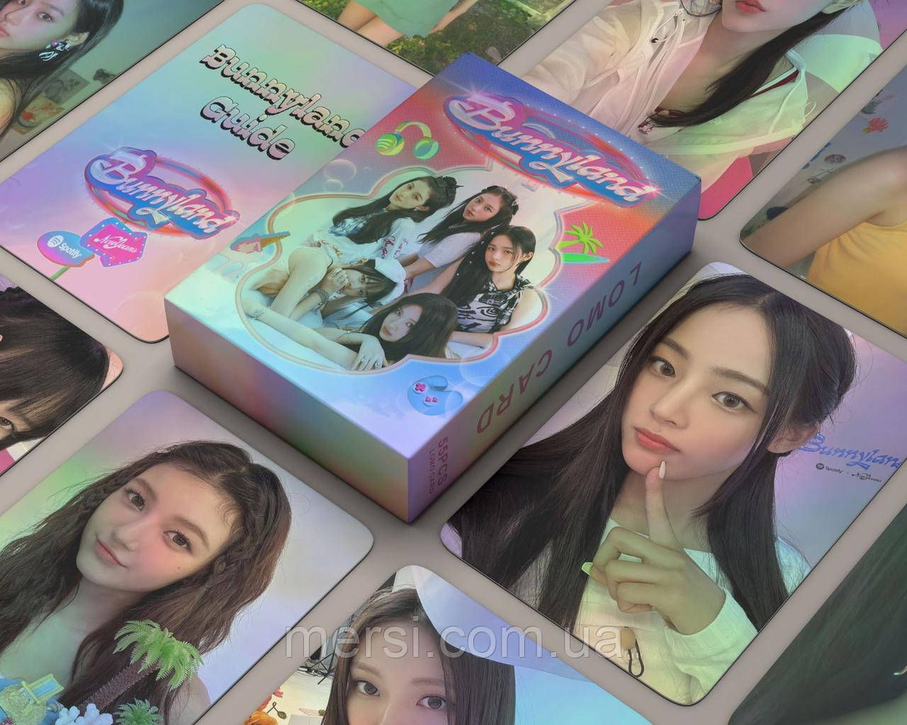 Голографічні Картки newjeans к-поп K-POP lomo card картки нью джінс - Bunny land - 55 шт