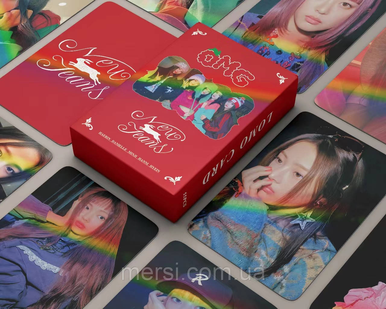 Голографічні Картки newjeans к-поп K-POP lomo card картки нью джінс - OMG - 55 шт