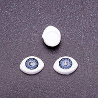 Фурнітура "Живі очі" пара колір синій зіниця d- 8мм 11х14мм фас.500пар.