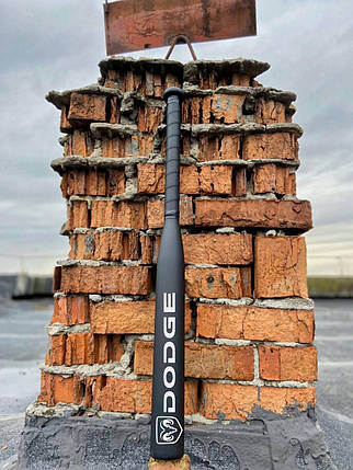 Бейсбольна біта DODGE Чорна з чорною ручкою, фото 1