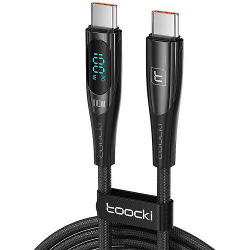 Кабель Toocki Type-C to Type-C PD 100W 1 м Black (TXCTT1-XY201)